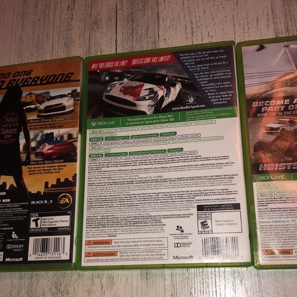 XBOX360 racing video games need for speed X2, fast & furious showdown, X… - Picture 7 of 11